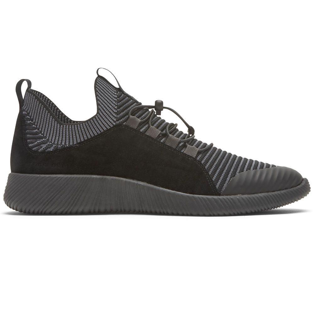 Rockport Womens Sneakers Black - City Lites Robyne Knit Bungee - UK 601-CIAKXG